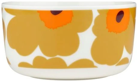 Marimekko skål 0,5L Unikko white/mustard yellow