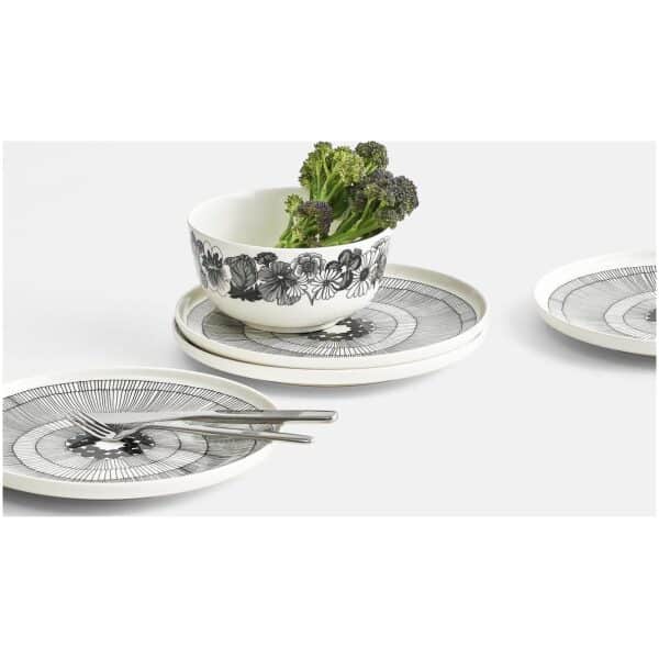 Marimekko tallerken Ø25cm Siirtolapuutarha white, black - Bilde 2