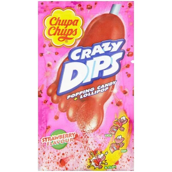 Chupa Chups Crazy Dips Strawberry 14gr