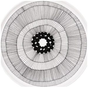 Marimekko tallerken Ø25cm Siirtolapuutarha white, black