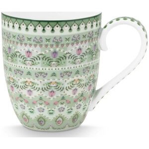 Pip Studio Krus XL 450ml Lily&Lotus Måne Lys Grønn