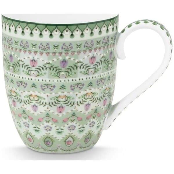 Pip Studio Krus XL 450ml Lily&Lotus Måne Lys Grønn