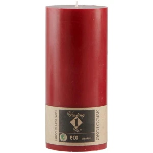 ECO 100% stearinlys 7x15cm rød