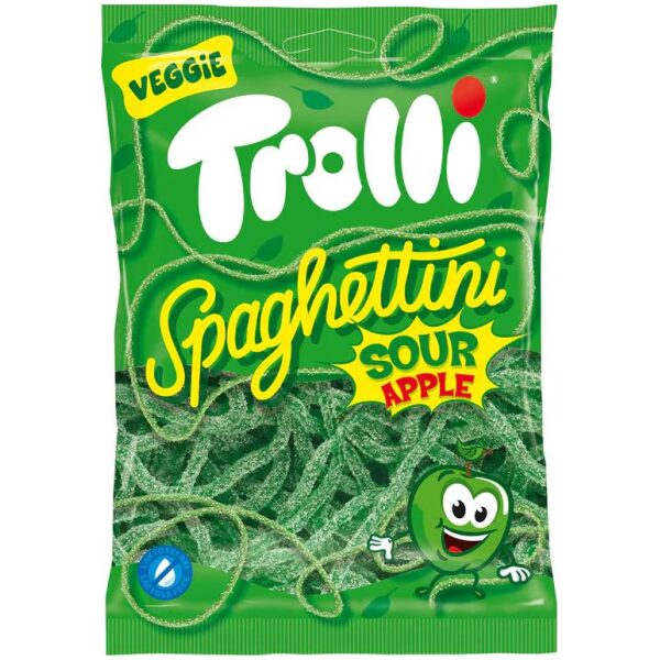 Trolli Spaghettini Sour Eple 100g