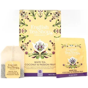English Teashop White Tea, Coconut & Passion Fruit organic