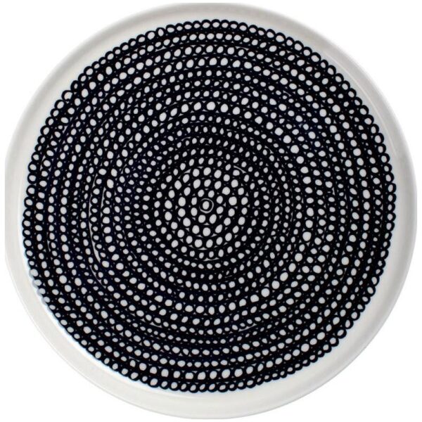 Marimekko asjett Ø20cm Siirtolapuutarha white, black räsymatto