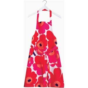 Marimekko forkle Pieni Unikko white, red