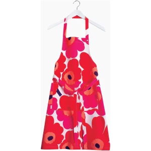 Marimekko forkle Pieni Unikko white, red