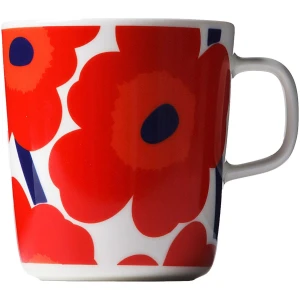Marimekko krus 0,4L Unikko white, red