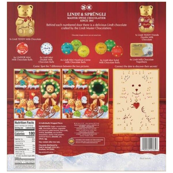 Lindt Teddy Adventskalender 170gr - Bilde 2