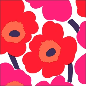 Marimekko Servietter Kaffe Unikko Red