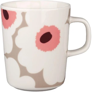 Marimekko krus 0,25L Unikko clay, powder, dark wine