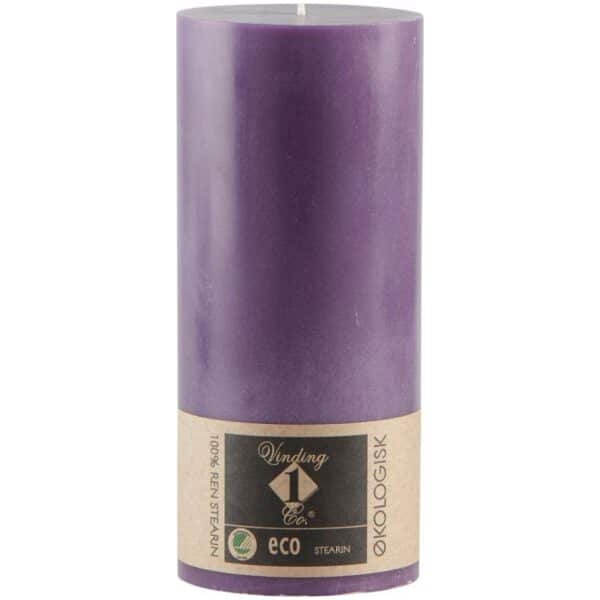 ECO 100% stearinlys 7x10cm mørk lilla