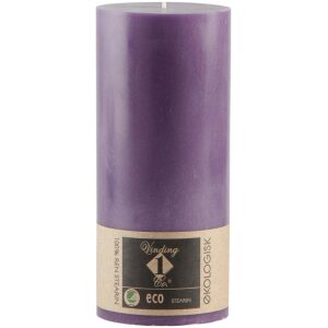 ECO 100% stearinlys 7x15cm mørk lilla