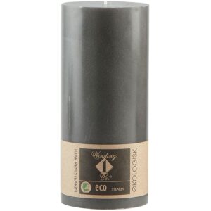 ECO 100% stearinlys 7x15cm mørk grå