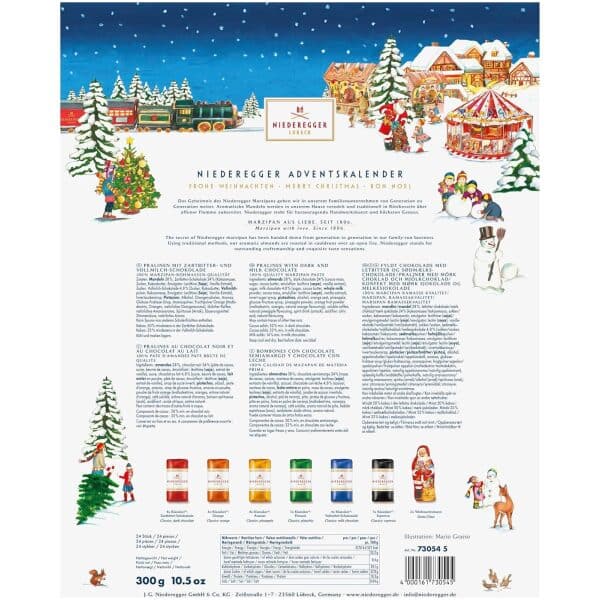 Niederegger Marsipankalender Klassisk vinter 300g - Bilde 2