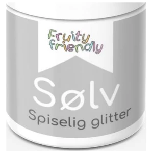 Spiselig Glitter Sølv
