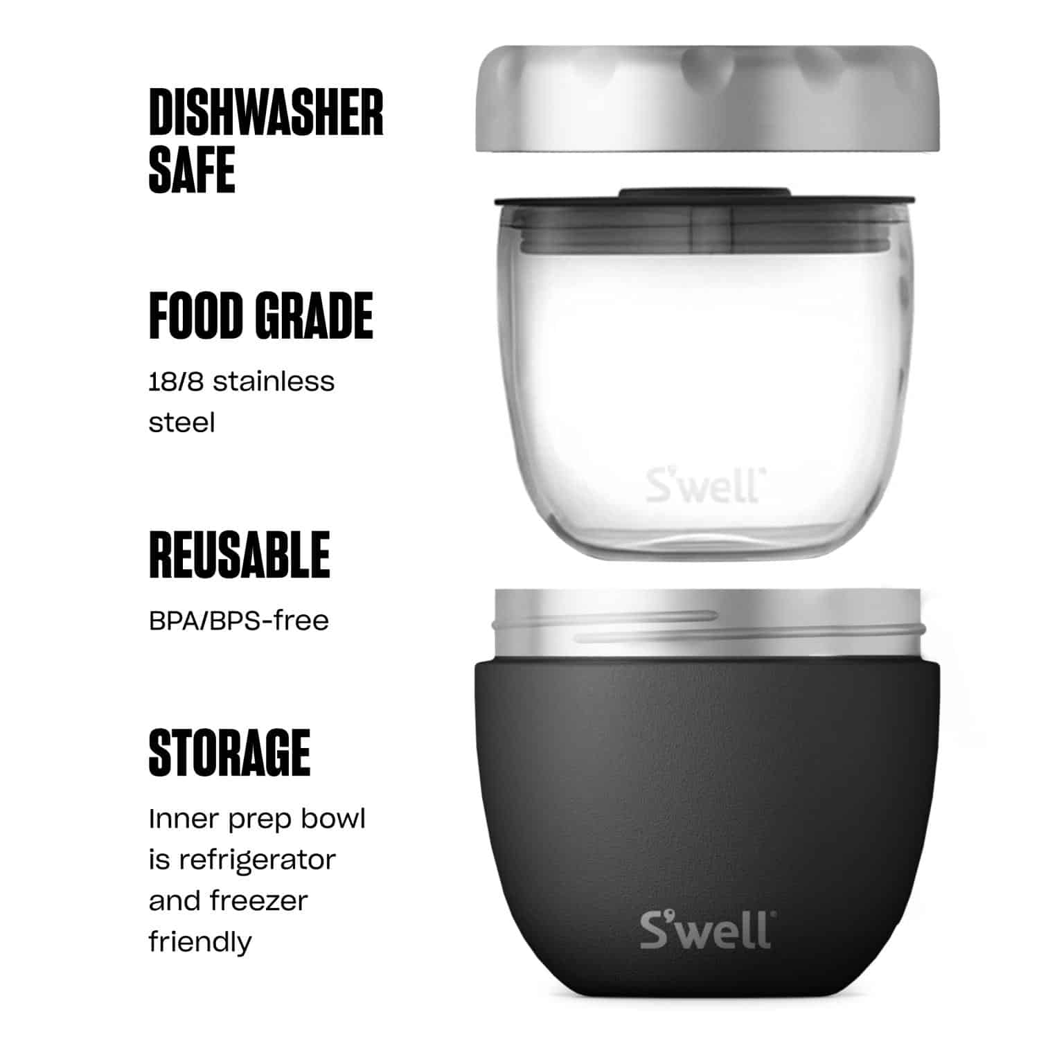S'well Eats matboks 473 ml Speckled Night - Bilde 3