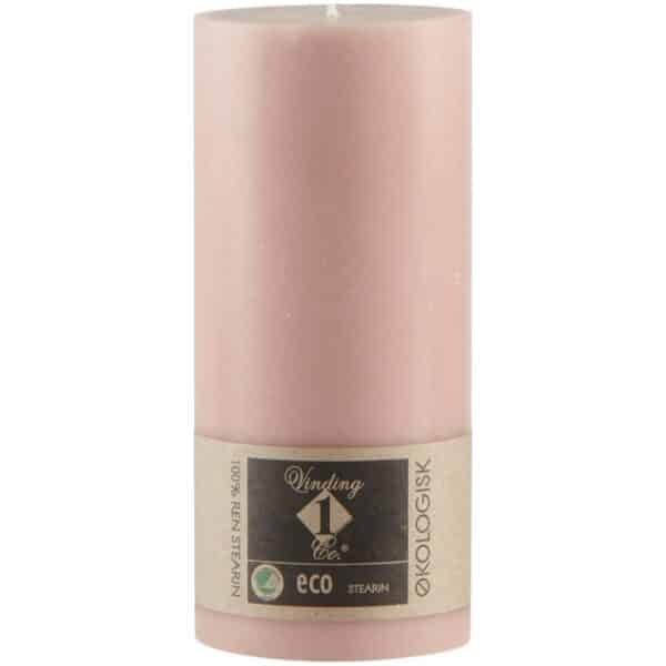 ECO 100% stearinlys 7x15cm nude