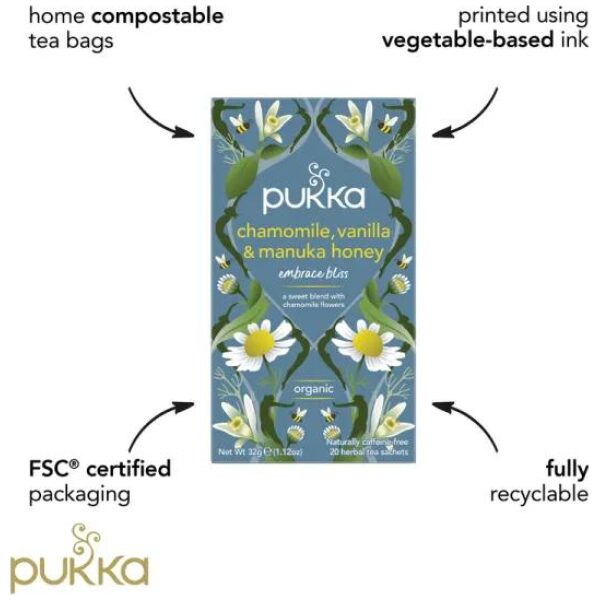 Pukka Chamomile, Vanilla & Manuka Honey organic - Bilde 2