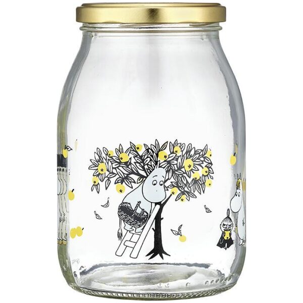 Mummi glasskrukke + 4 klistremerker 1L
