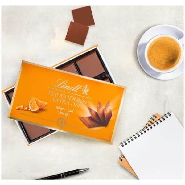 Lindt Thins Milk Orange 125gr - Bilde 2