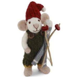 Gry & Sif Hvit Mus med Bukse og Ski