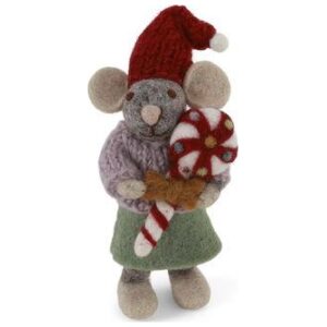 Gry & Sif Grå Mus med Julegodteri