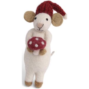 Gry & Sif Hvit mus med sopp