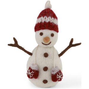 Gry & Sif Snømann med rød lue og votter
