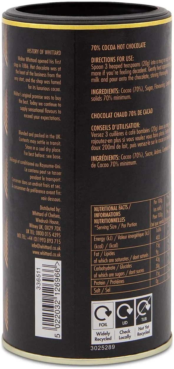 Whittard 70% Cocoa Hot Chocolate - Bilde 3