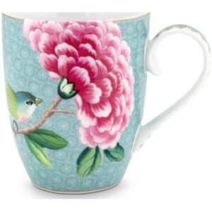 Pip Studio Krus Stor 350ml Blushing Birds Blå
