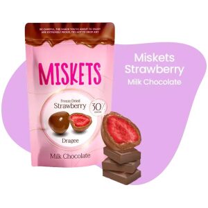 Miskets Frysetørket Jordbær og Melkesjokolade