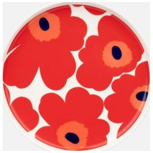 Marimekko tallerken Ø20cm Oiva/ Unikko rød
