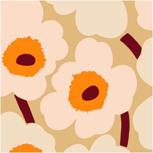 Marimekko Servietter Lunsj Unikko Beige/Orange