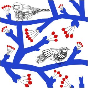 Marimekko Servietter Lunsj Pakkanen Sinipunainen