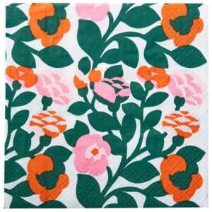 Marimekko servietter kaffe Tummanvihreä Grønn