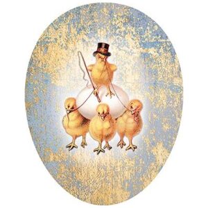 Påskeegg Papp Kylling Kusk 15cm (Tomt)