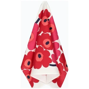 Marimekko kjøkkenhåndkle Unikko Rød/Hvit