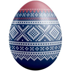 Marius påskeegg i tinn blå med smågodt