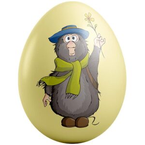 Flåklypa påskeegg i tinn med smågodt Ludvig