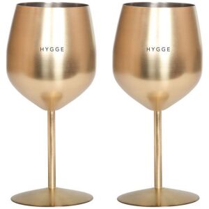 Termo-vinglass "Hygge" Gull 2pk