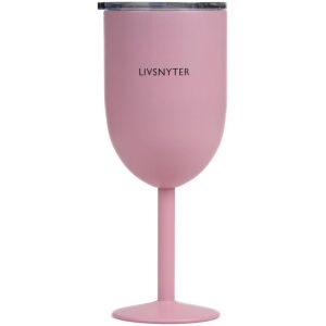 Termo-vinglass Livsnyter Lys rosa