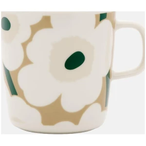 Marimekko krus 0,4L Oiva/Unikko White/Beige/Green