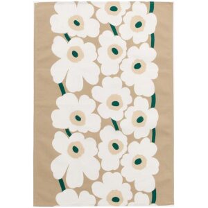 Marimekko kjøkkenhåndkle Unikko Beige/Green