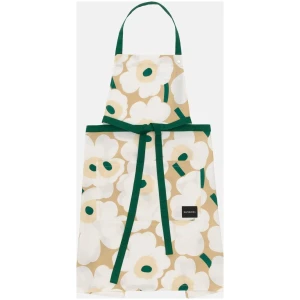 Marimekko forkle Pieni Unikko Beige/Green