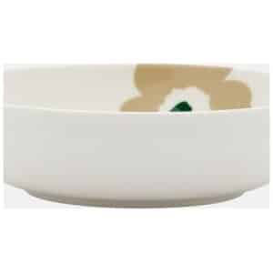 Marimekko fat dypt Oiva/Unikko Grønn/Beige 16cm