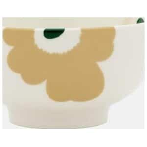 Marimekko Skål Oiva/Unikko Grønn/Beige 3dl