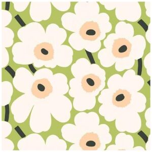 Marimekko servietter kaffe Mini Unikko Green/Beige/White