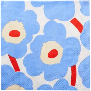 Marimekko Servietter Lunsj Unikko Sinioranssi